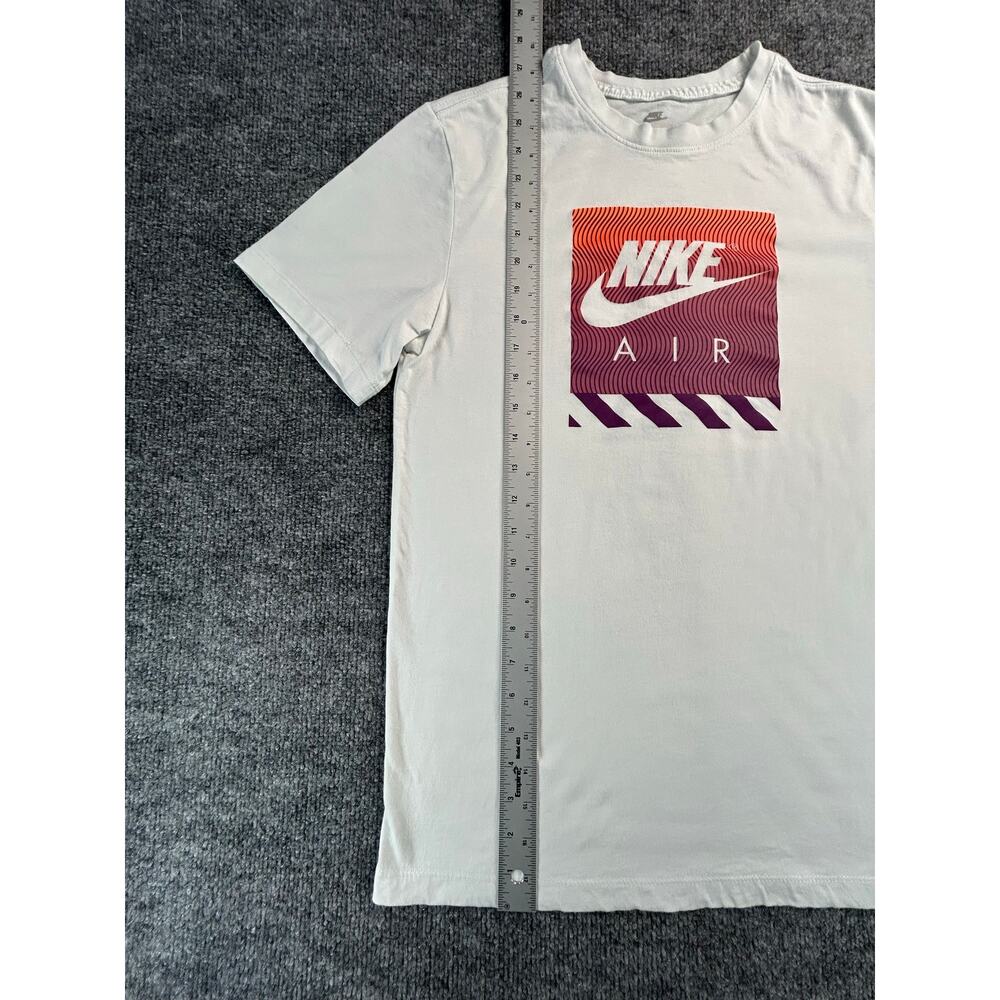 Nike Air Graphic T-Shirt MENS S White Purple Orange Logo Tee Casual Streetwear - Picture 7 of 8
